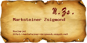 Marksteiner Zsigmond névjegykártya